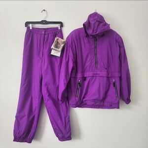 Obermeyer Purple Ski/  Windbreaker Set Size Jacket Large / Pants Size 10